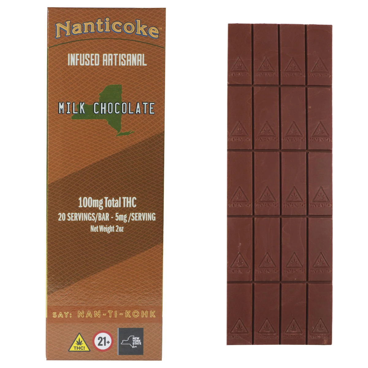 Nanticoke | Milk Chocolate Bar | 100mg