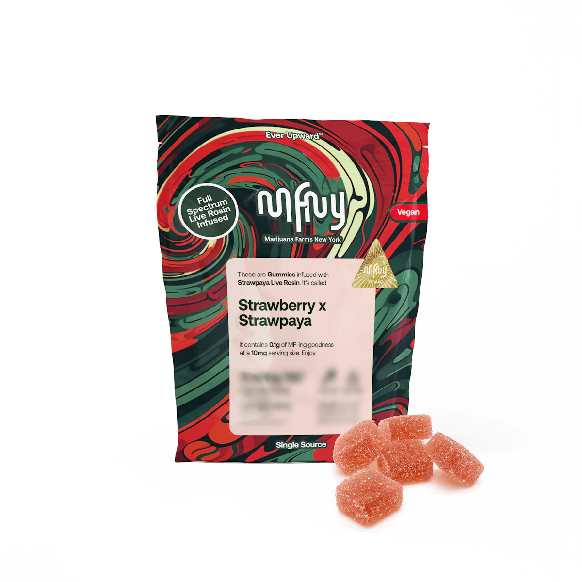 MFNY | Strawberry x Strawpaya Live Rosin Gummies | 100mg