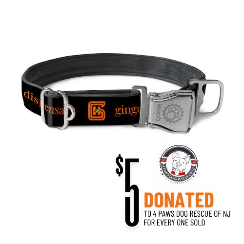 Dog Collar, Black, Large