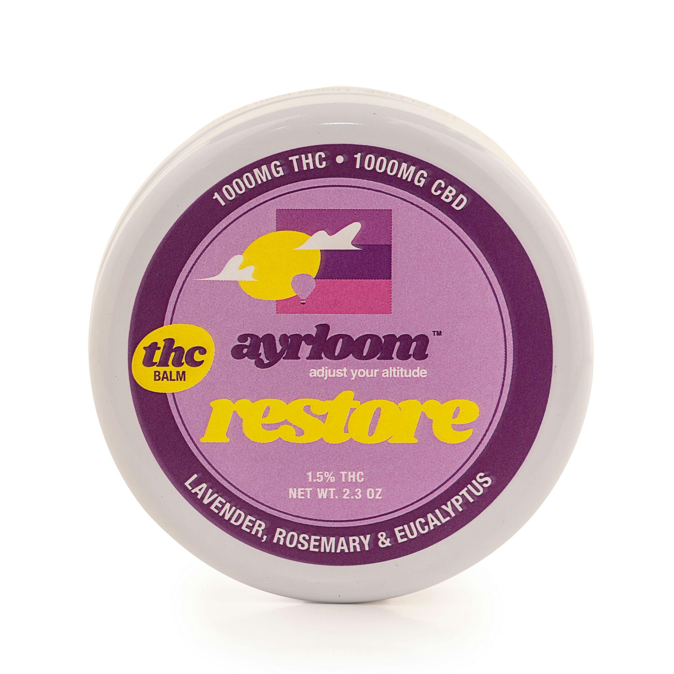Ayrloom | 1:1 THC:CBD Restore Balm | 1,000mg