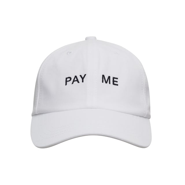 SOFACLUB Hat | White "Pay Me"