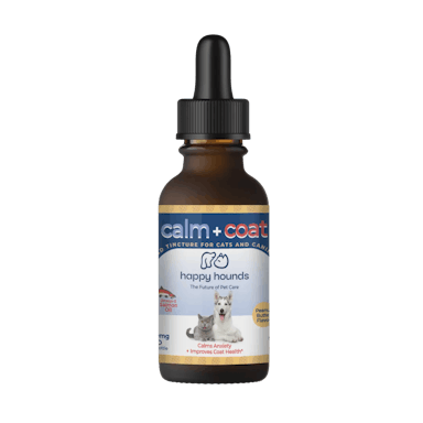 Happy Hounds | Tincture | 250mg | Calm & Coat Peanut Butter Salmon Oil Drops