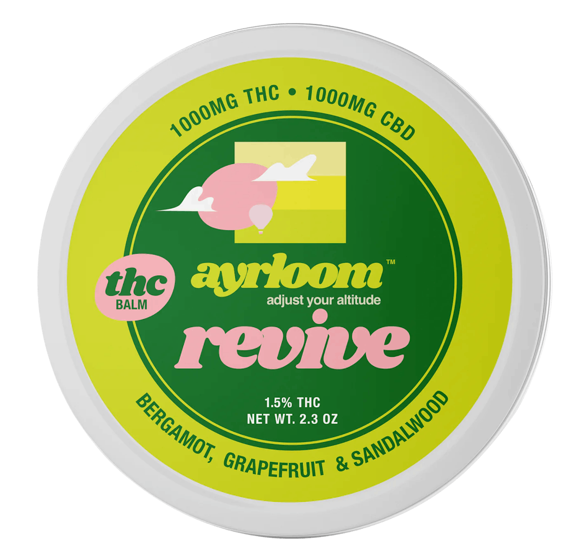 Ayrloom | Topical | 1:1 | Revive Balm Bergamont, Grapefruit, & Sandalwood 1000mg