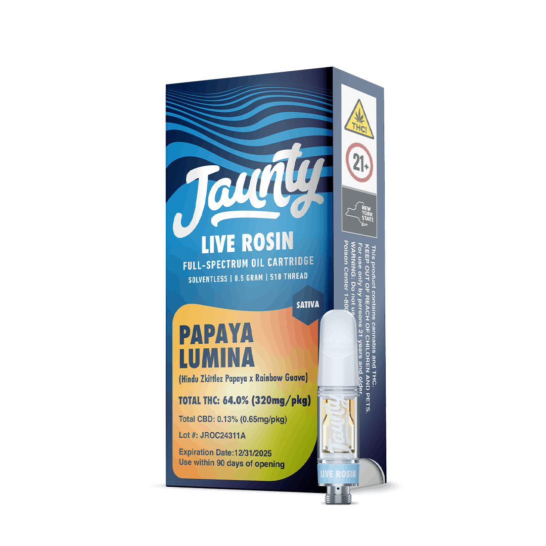 Jaunty | Vape | .5g Cart | Live Rosin Papaya Lumina