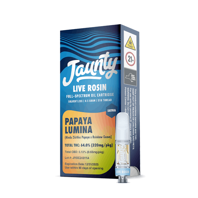 Jaunty | Vape | .5g Cart | Live Rosin Papaya Lumina
