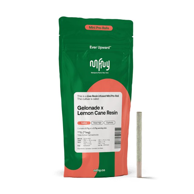 MFNY | Preroll | .75g | Live Resin Infused Gelonade x Lemon Cane