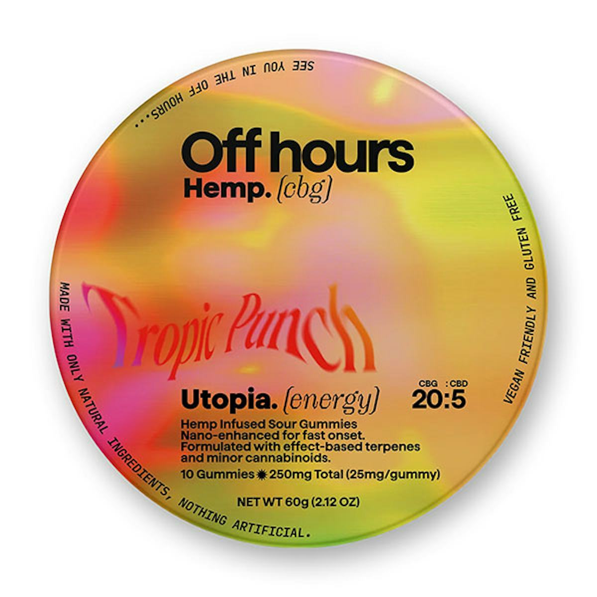 Off Hours | Gummy | 10pk | 250mg | UTOPIA (CBG:CBD)