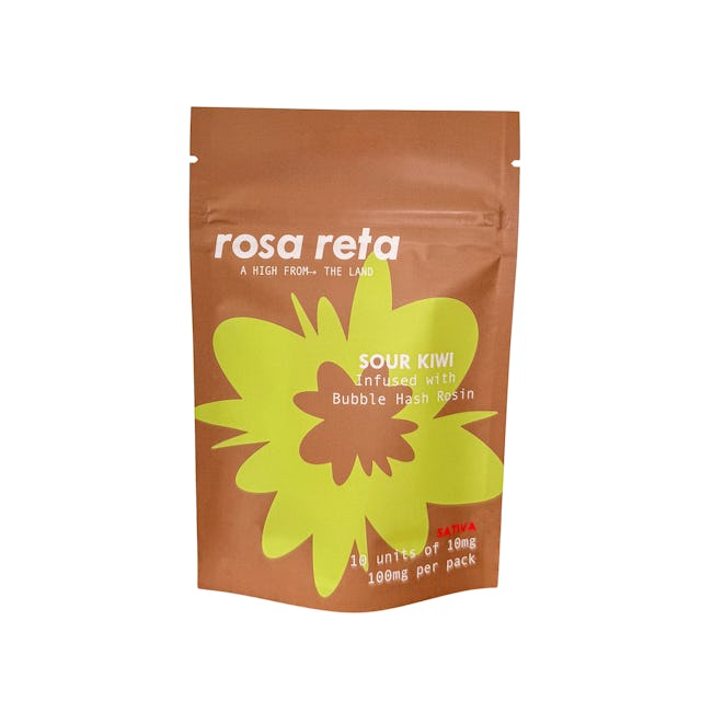 Rosa Reta | Gummy | 10pk | 100mg | Bubble Hash Rosin Sour Kiwi