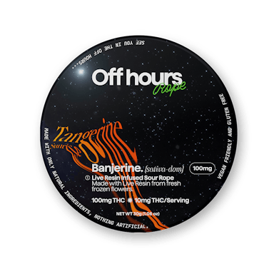Off Hours | Gummy | 100mg | Live Resin Banjerine ‘Sour Tangerine Sunrise' Rope