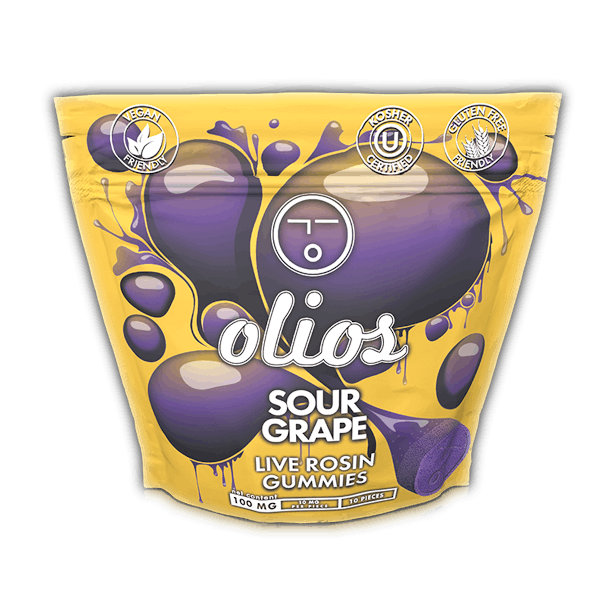Olio | Gummy | 100mg | Live Rosin Sour Grape