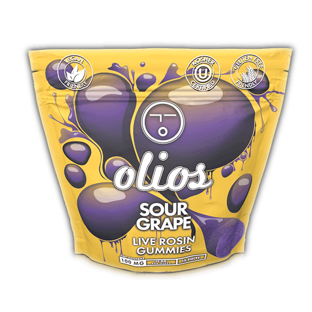Olio | Gummy | 100mg | Live Rosin Sour Grape
