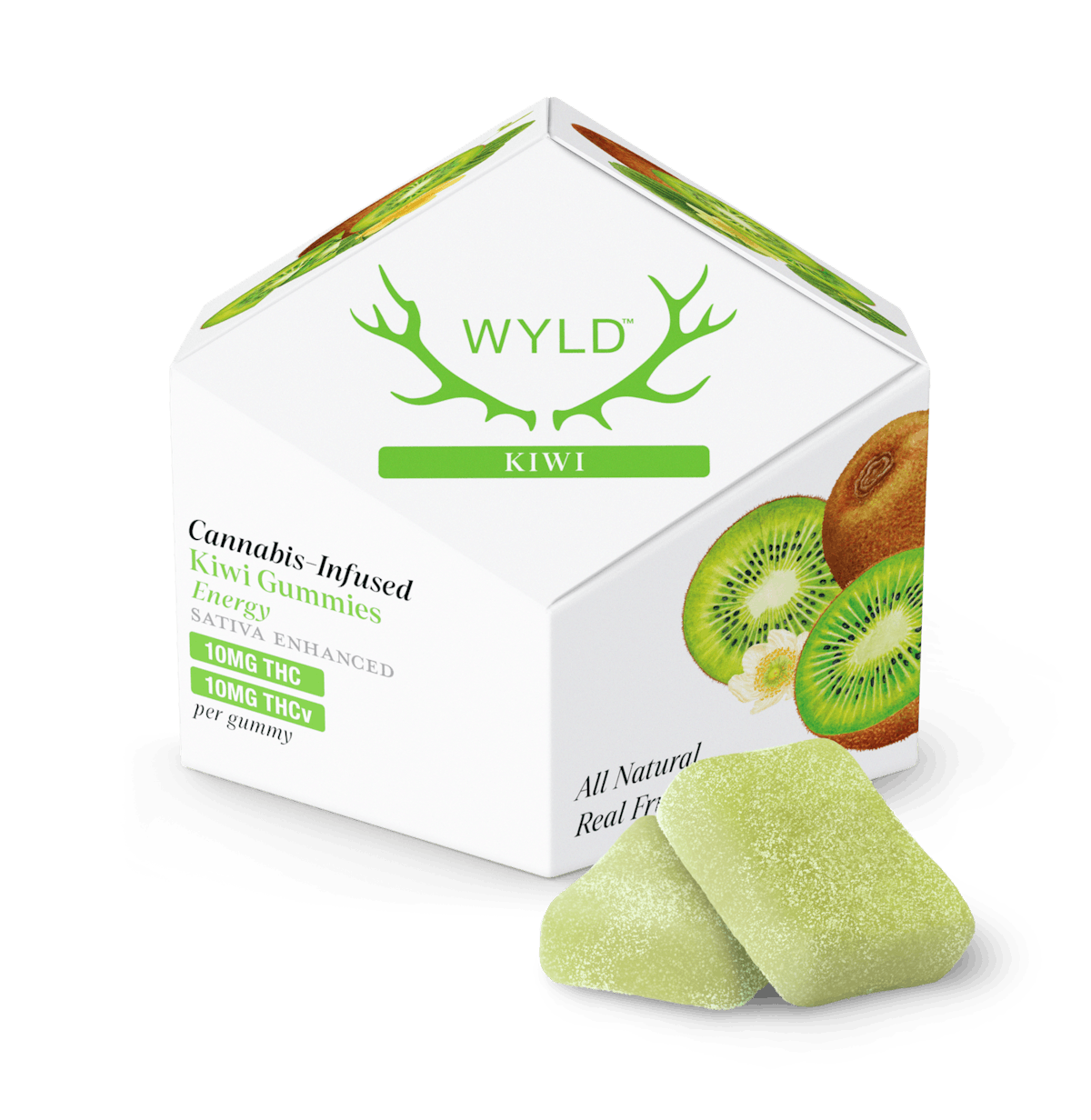 WYLD | Gummy | 10pk | 100mg | Energy Kiwi 1:1 (THC:THCV)