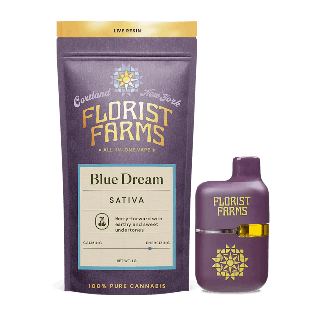 Florist Farms | Vape | 1g AIO Tank | Live Resin Blue Dream