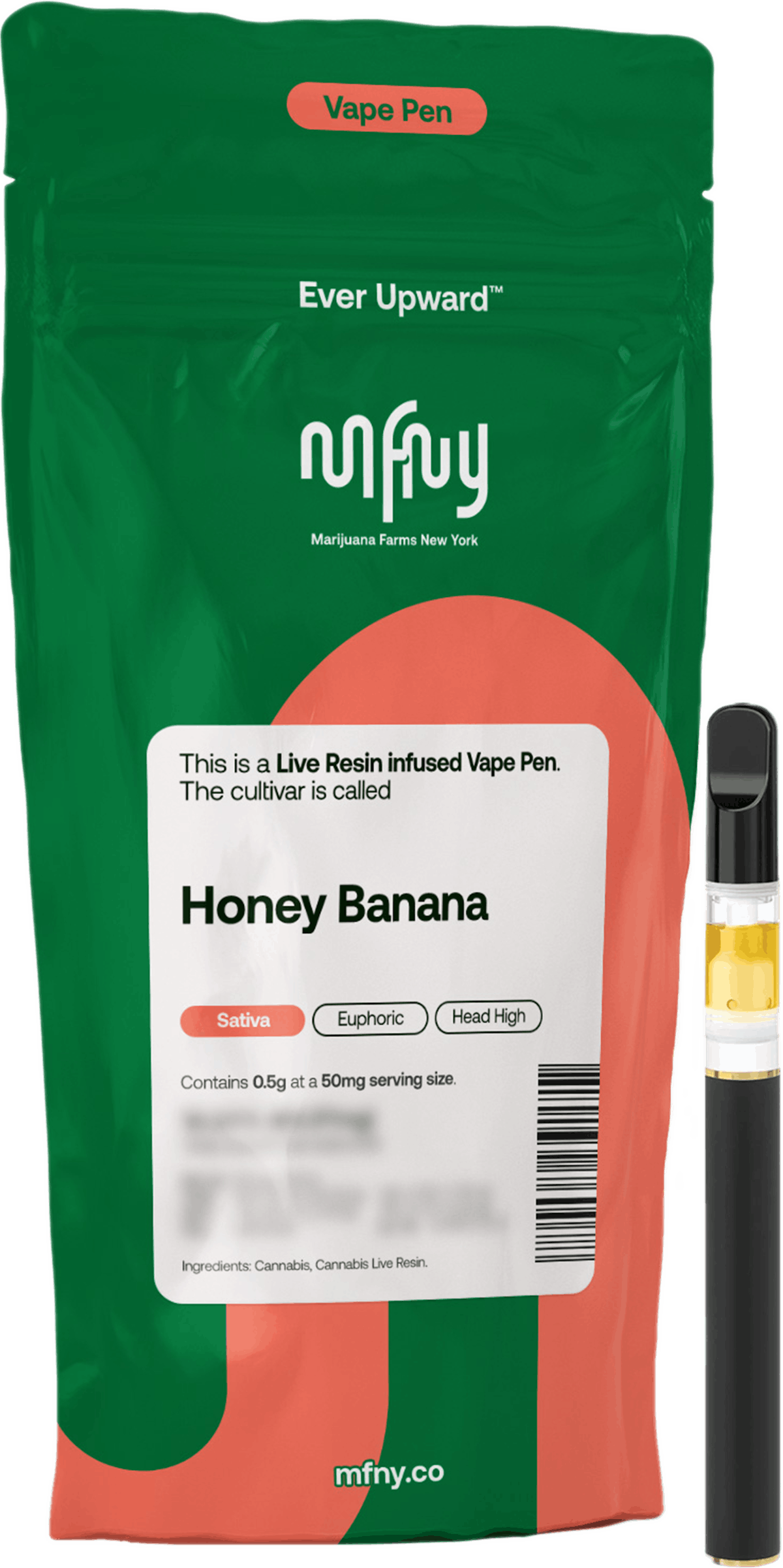 MFNY | Vape | .5g AIO | Live Resin Honey Banana