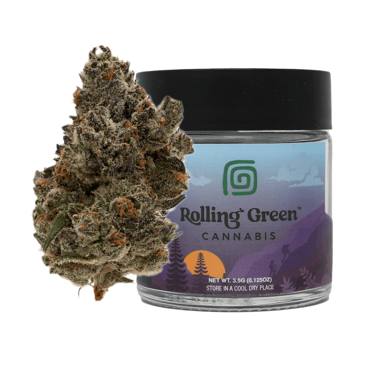 Rolling Green | Flower | Premium Jar | 3.5g | Woreoz
