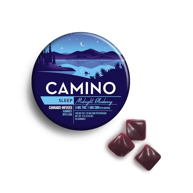 Camino | Gummy | 20pk | 100mg | 5:1 (THC : CBN) | SLEEP Midnight Blueberry
