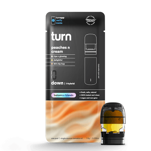 Turn | Vape | 1g Pod | Peaches N Cream