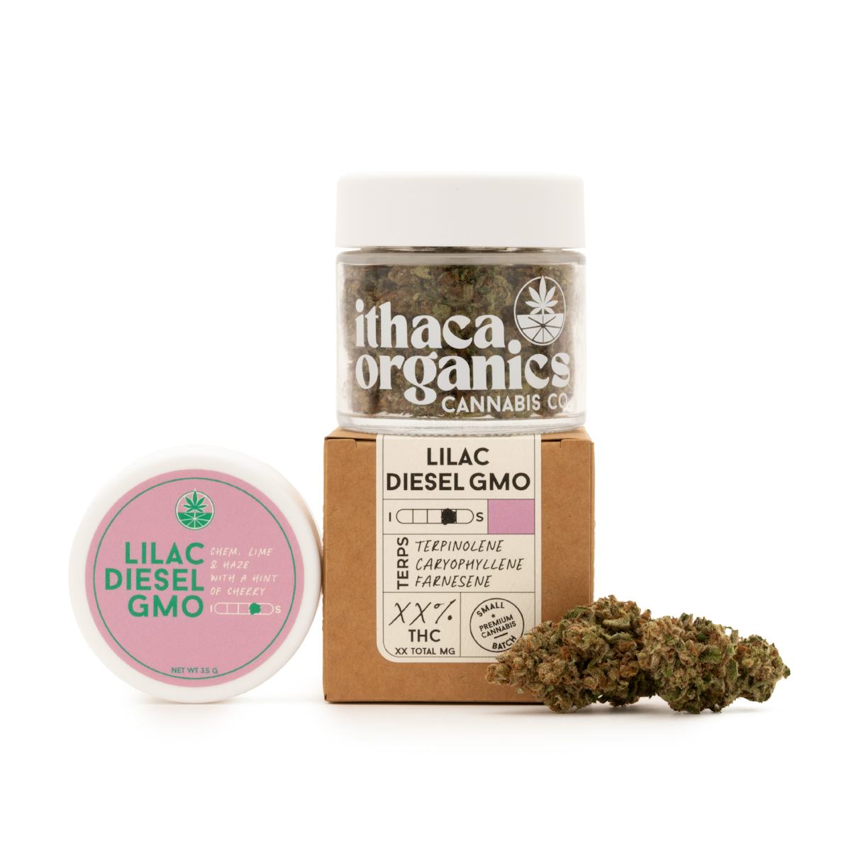 Ithaca Organics | Flower | 3.5g | Lilac Diesel GMO