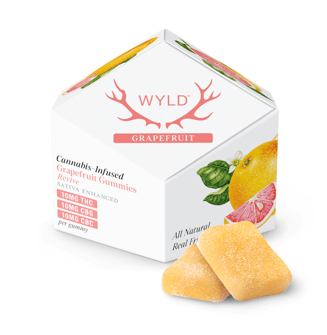 WYLD | Gummy | 10pk | 100mg | Revive Grapefruit 1:1:1 (THC:CBG:CBC)