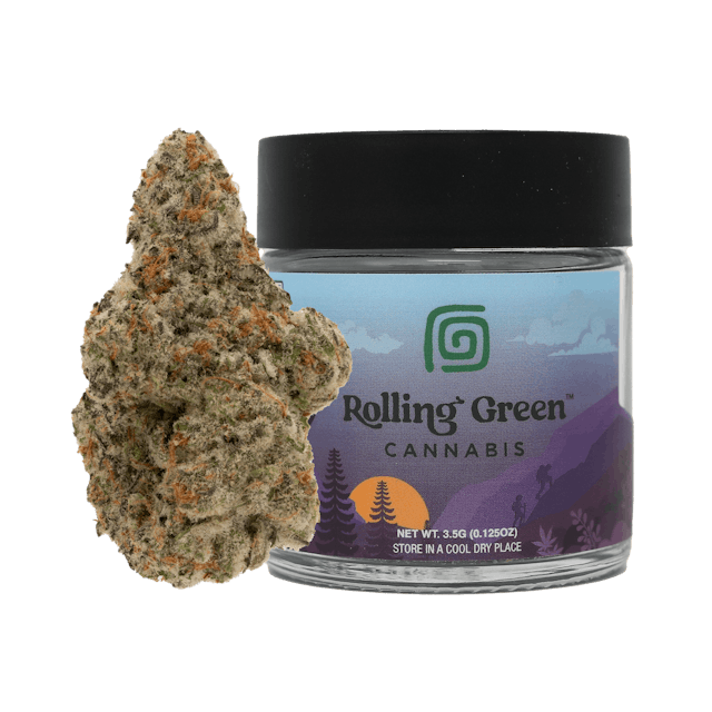 Rolling Green | Flower | Premium Jar | 3.5g | Mac Flurry