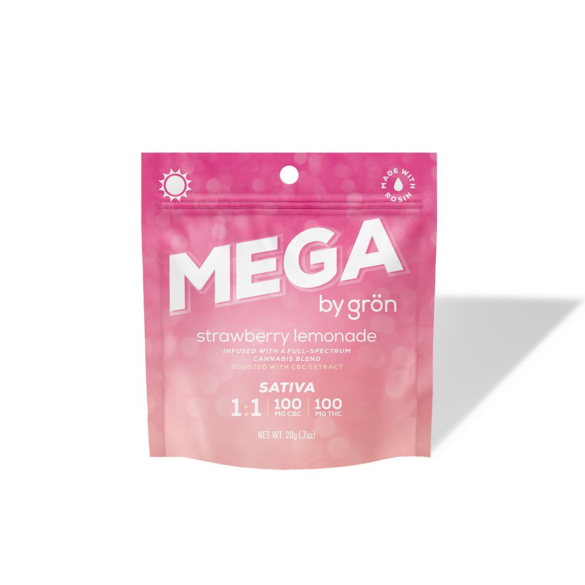 Gron | Gummy | 100mg | 1:1 | Mega Strawberry Lemonade