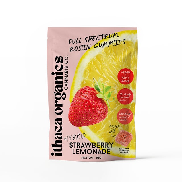 Ithaca Organics | Gummy | 10pk | 100mg | Rosin Strawberry Lemonade