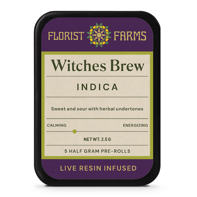 Florist Farms | Preroll | 5pk | 2.5g | Live Resin Infused Witches Brew
