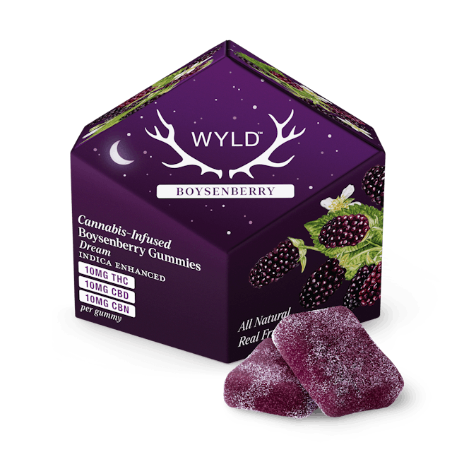 WYLD | Gummy | 10pk | 100mg | Dream Boysenberry 1:1:1 (THC:CBD:CBN)