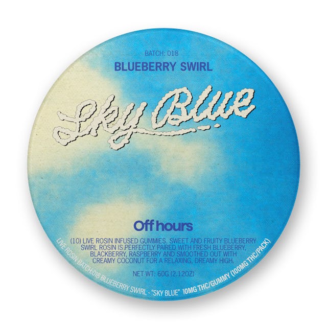 Off Hours | Gummy | 10pk | 100mg | Live Rosin Blueberry Swirl “Sky Blue"