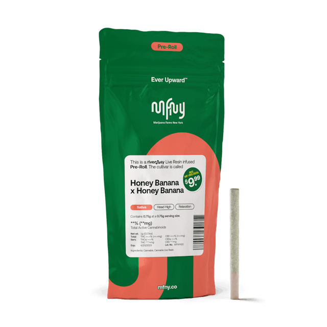 MFNY | Preroll | .75g | Live Resin Infused Honey Banana x Honey Banana