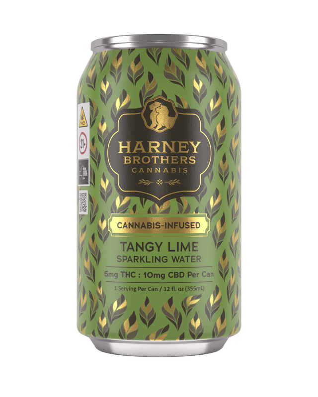 Harney Brothers | Beverage | 5mg THC : 10mg CBD | Tangy Lime Sparkling Water