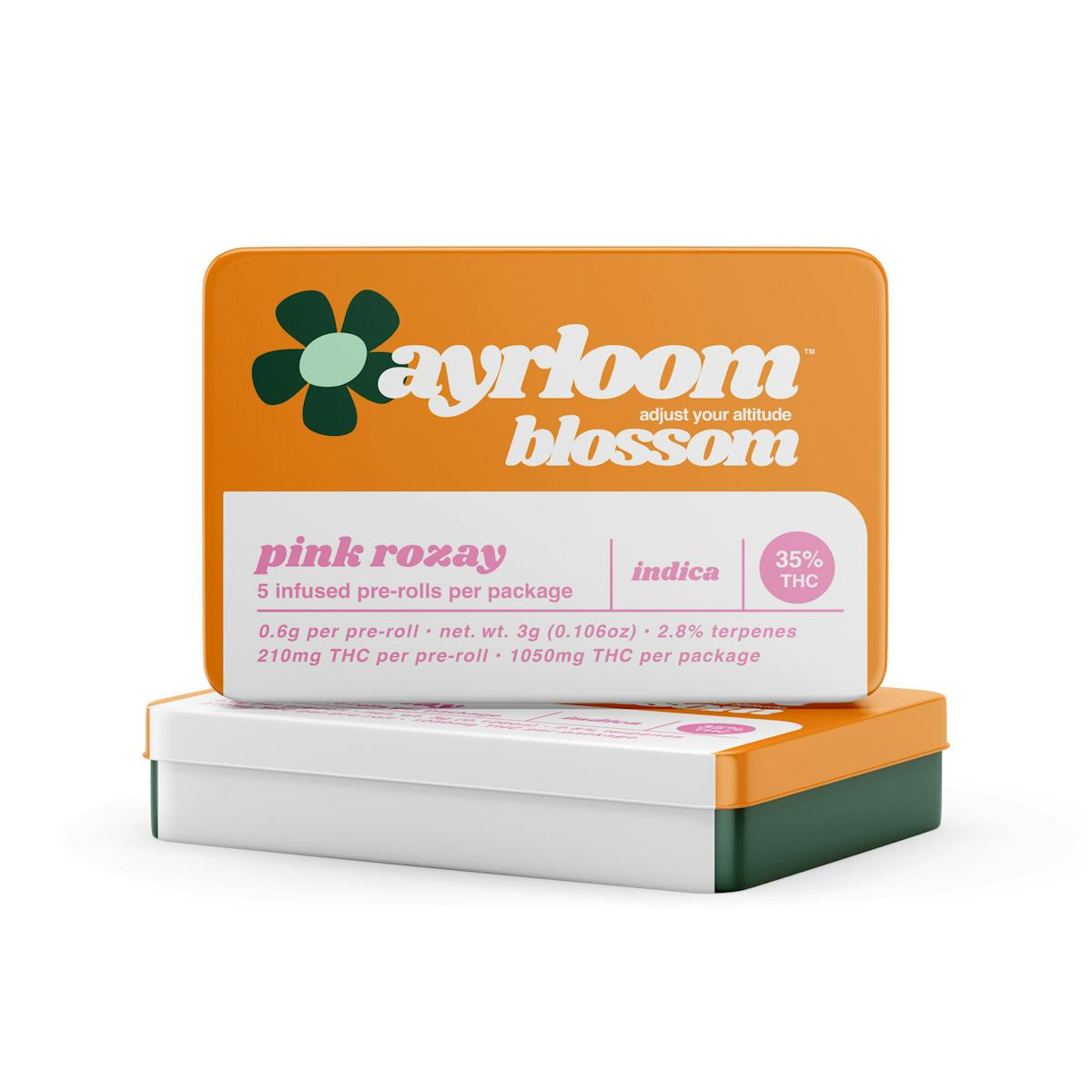 Ayrloom | Preroll | 5pk | 3g | Infused Pink Rozay