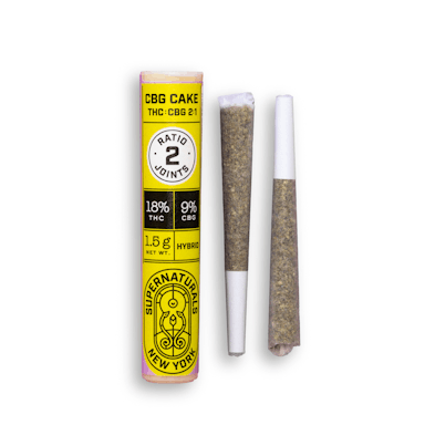 Supernaturals | Preroll | 2pk | 1.5g | CBG Cake 2:1 (THC:CBG)