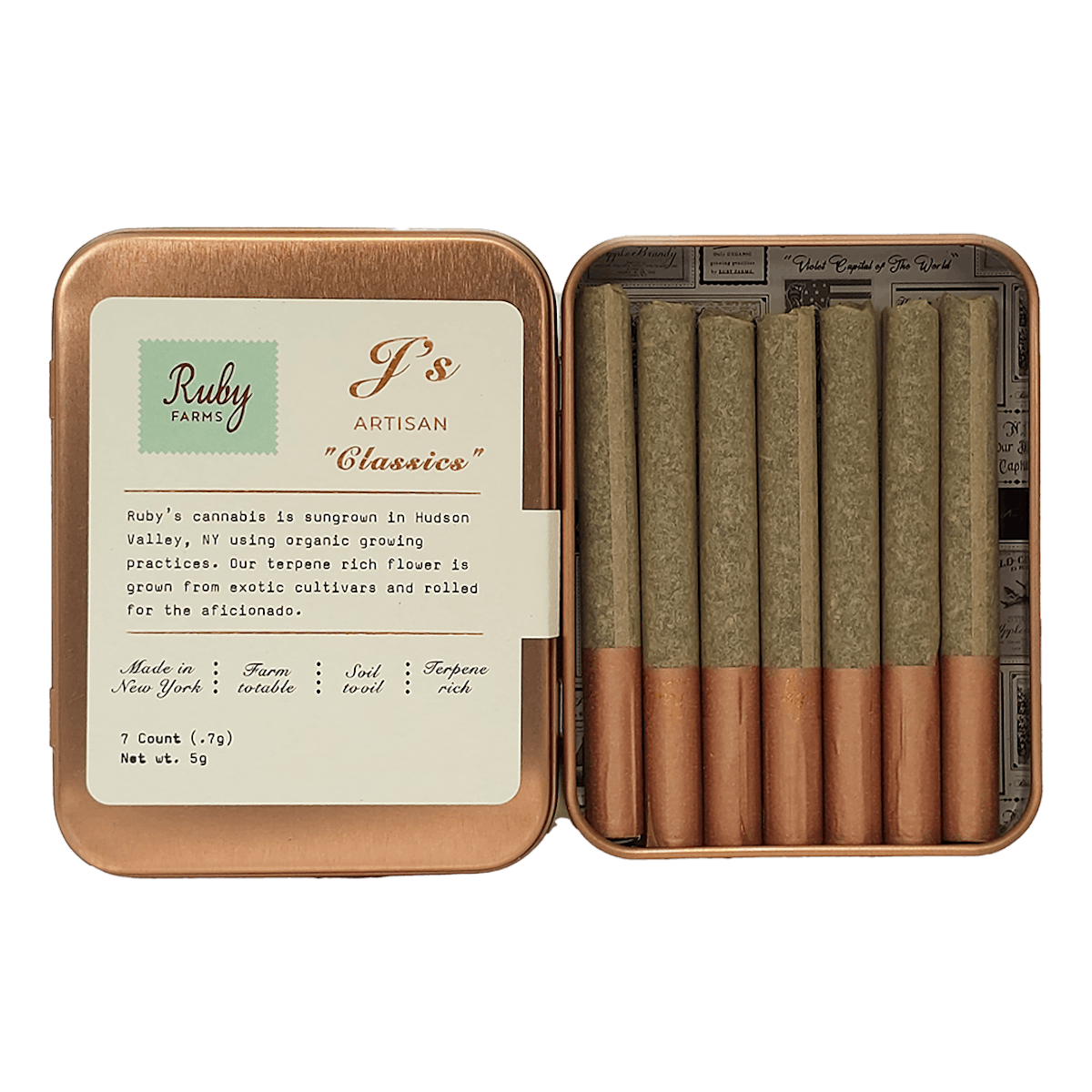 Ruby Farms | Preroll | 7pk | 5g | White Widow Classics