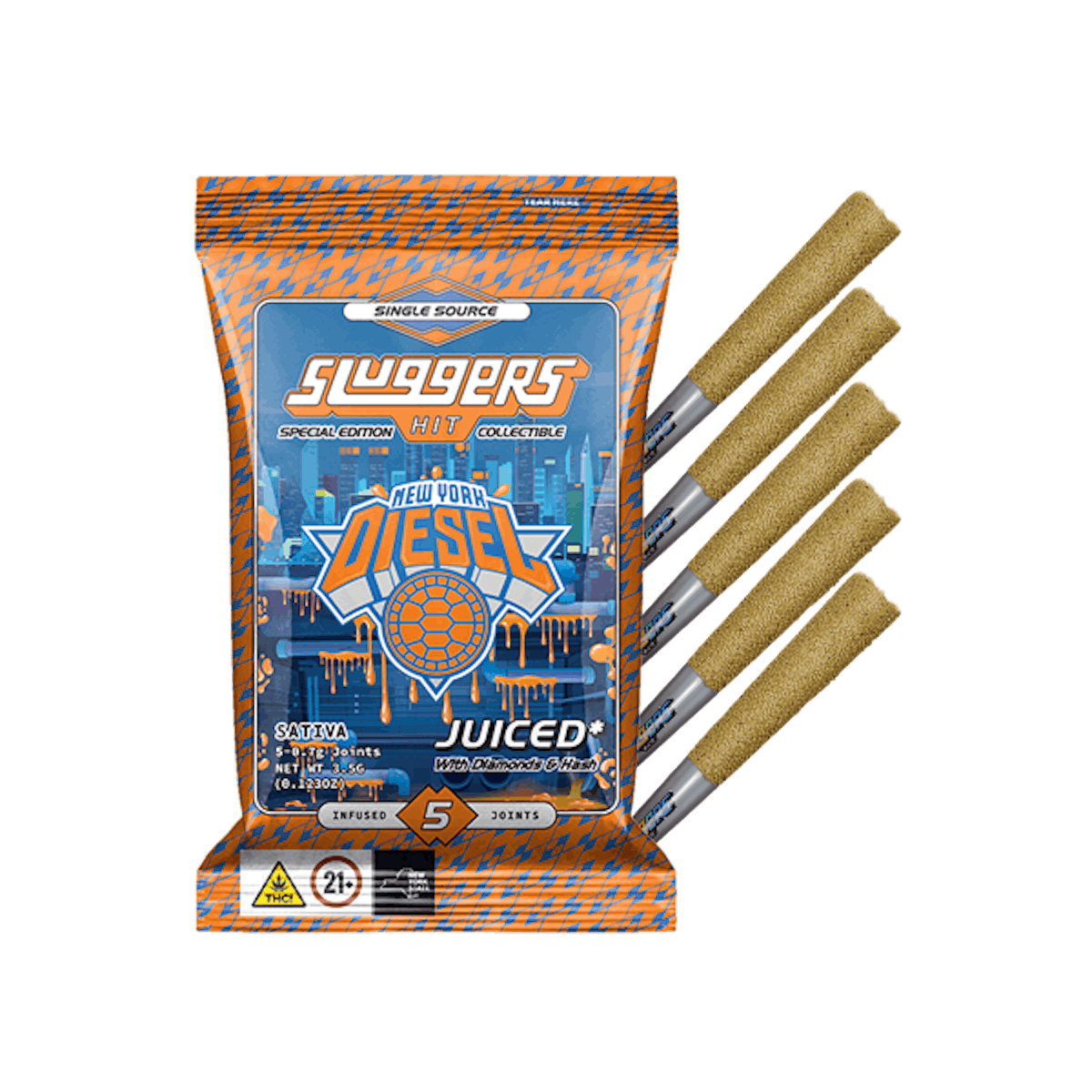 Sluggers | Preroll | 5pk | 3.5g | Infused NY Diesel