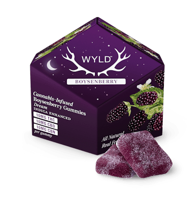 WYLD | Gummy | 10pk | 100mg | Dream Boysenberry 1:1:1 (THC:CBD:CBN)