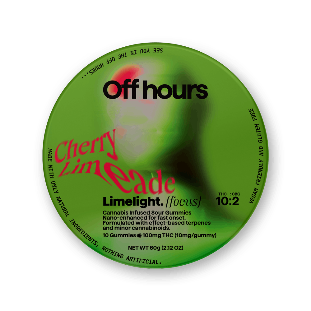 Off Hours | Gummy | 10pk | 100mg | LIMELIGHT Cherry Limeade (THC:CBG:CBD)