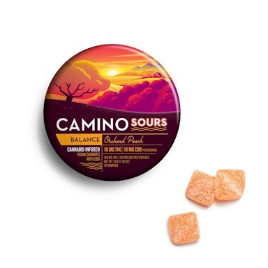 Camino | Gummy | 10pk | 100mg | 1:1 (THC : CBD) | BALANCE Orchard Peach Sours