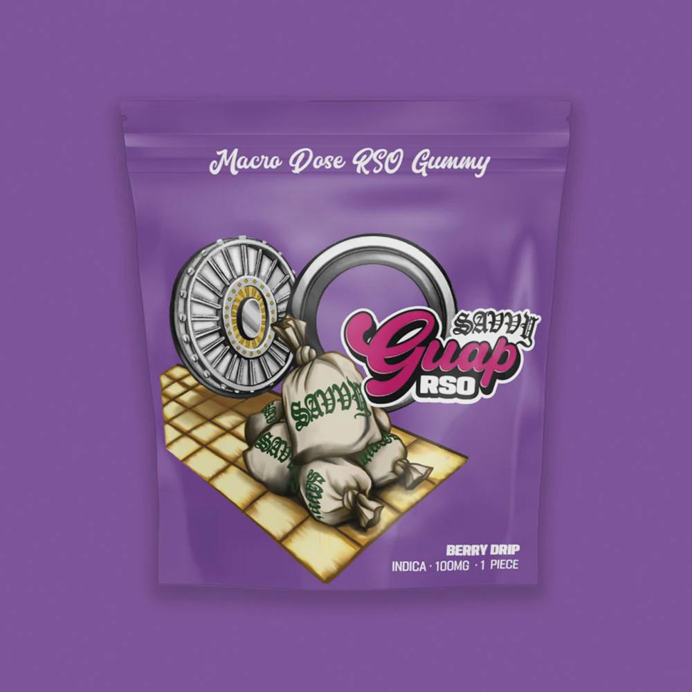 Berry Drip RSO Guap Gummy by Savvy | Edibles | 100mg RSO THC