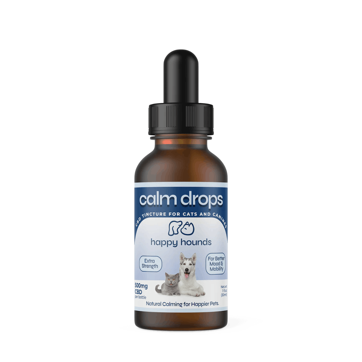 Happy Hounds | Tincture | 500mg | Calm Drops | Extra-Strength