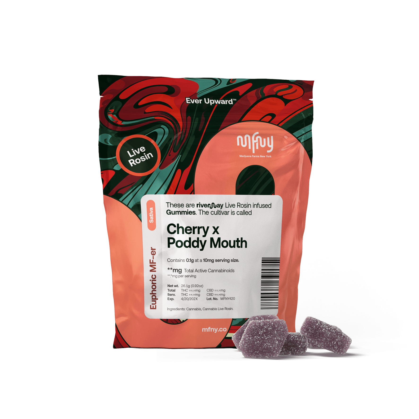 Cherry x Poddy Mouth Live Rosin Gummies