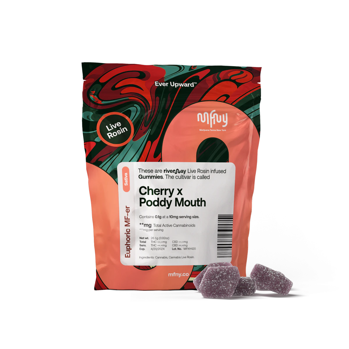Cherry x Poddy Mouth Live Rosin Gummies