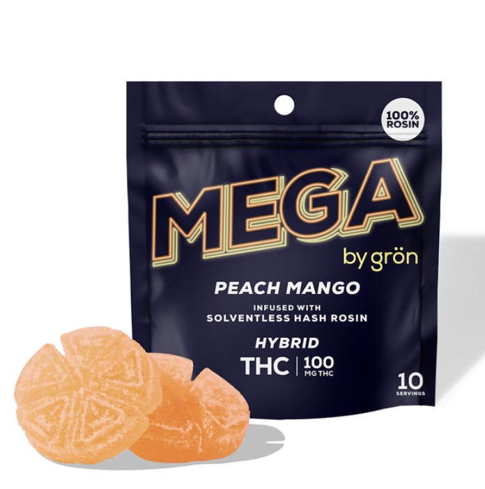 Gron ROSIN Mega Pearls -Peach Mango - 100mg THC