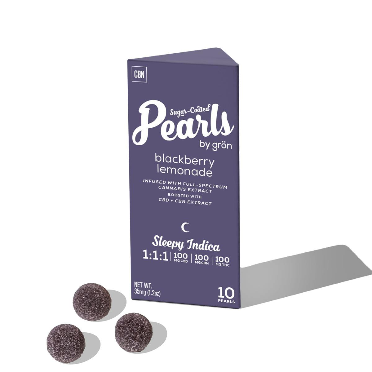 Blackberry Lemonade Pearls, CBD/CBN/THC 1:1:1, 10pk