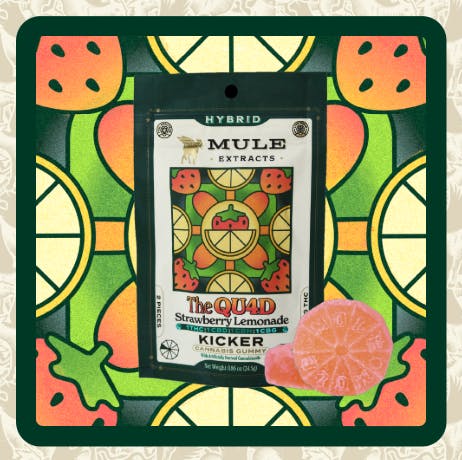 * PROMO* Mule Extracts - Strawberry Lemonade - 2 pack: 20mg THC: 20mg CBD: 20mg CBG: 20mg CBN