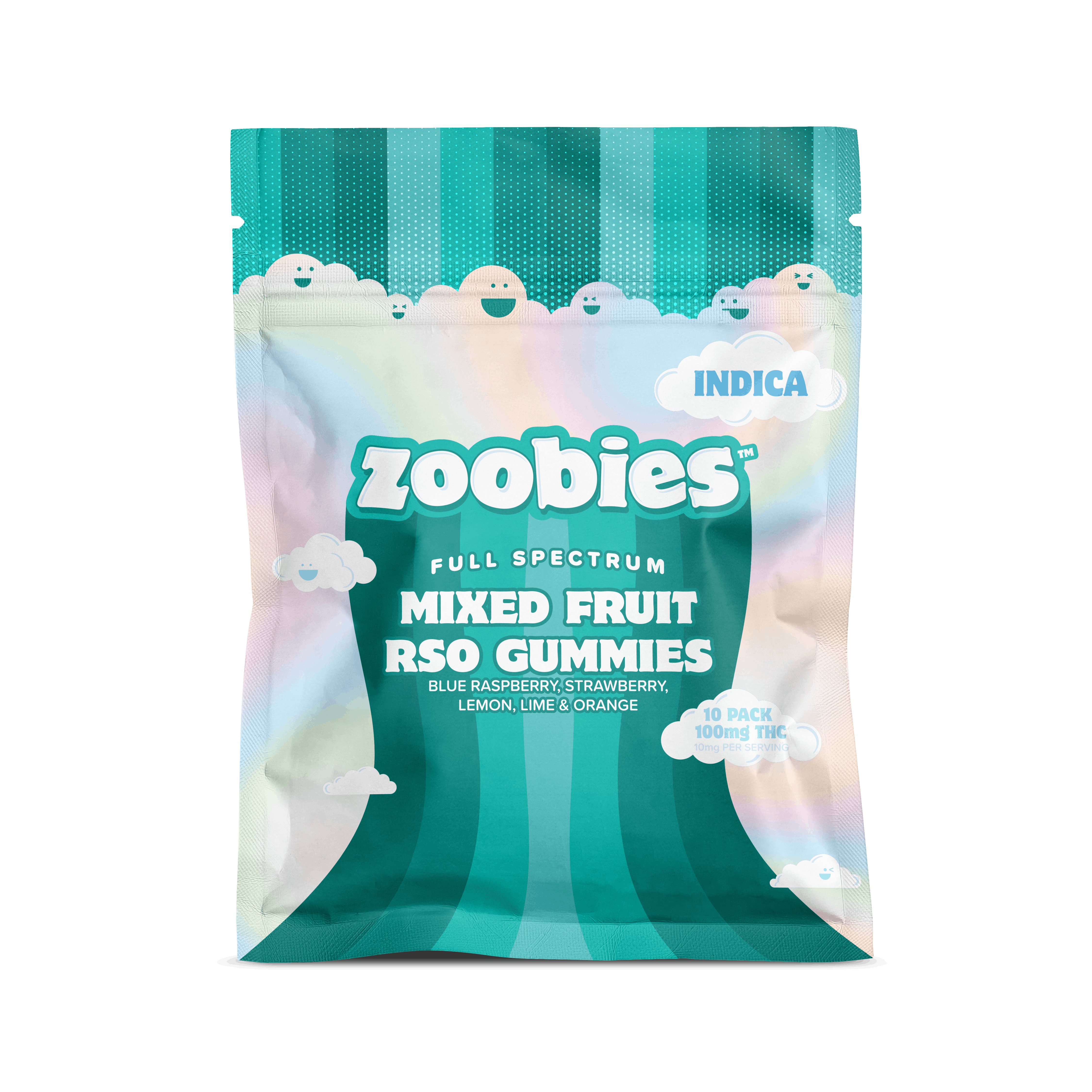 Zoobies - RSO Indica Mixed Fruit Gummies - 10pk