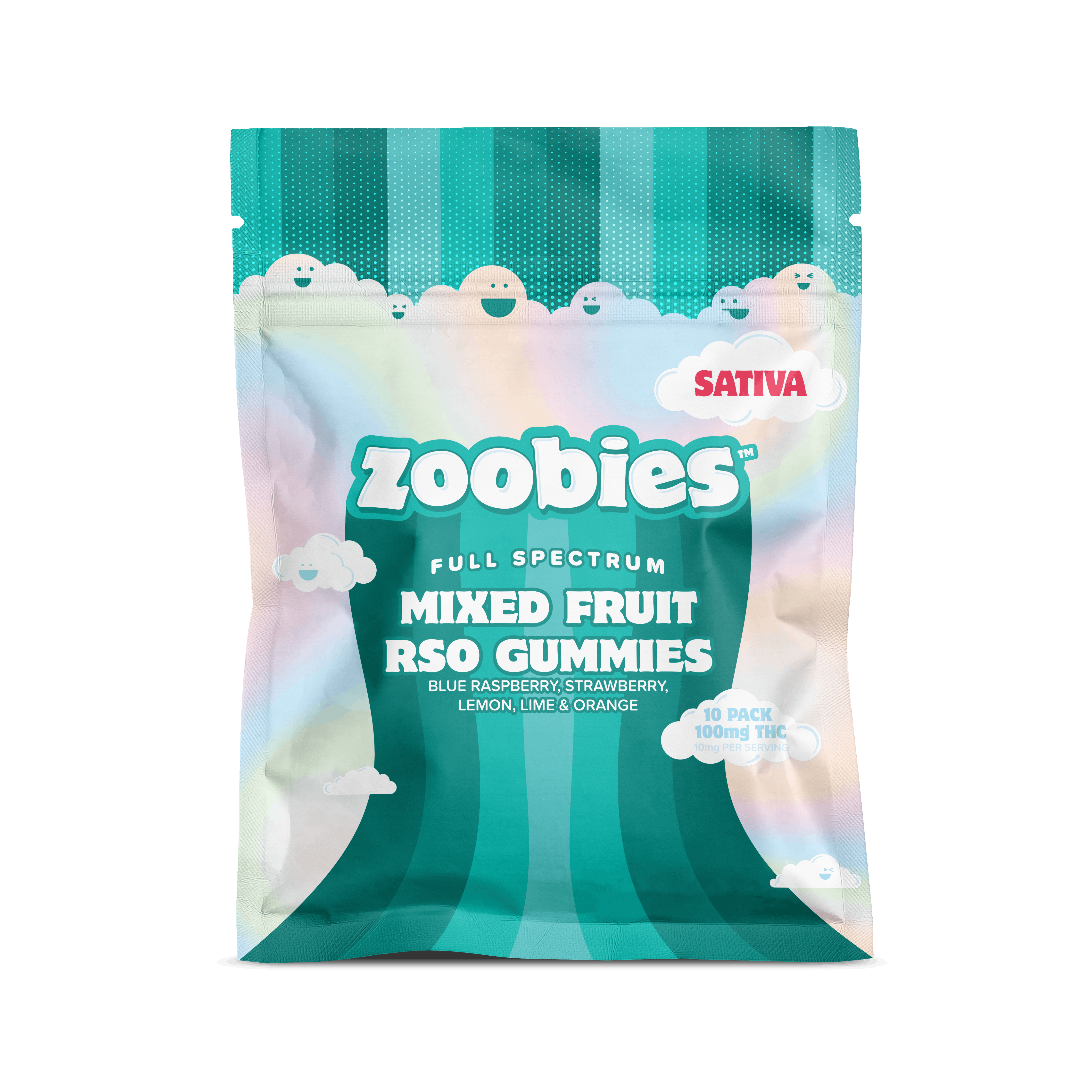 Zoobies - RSO Sativa Mixed Fruit Gummies - 10pk