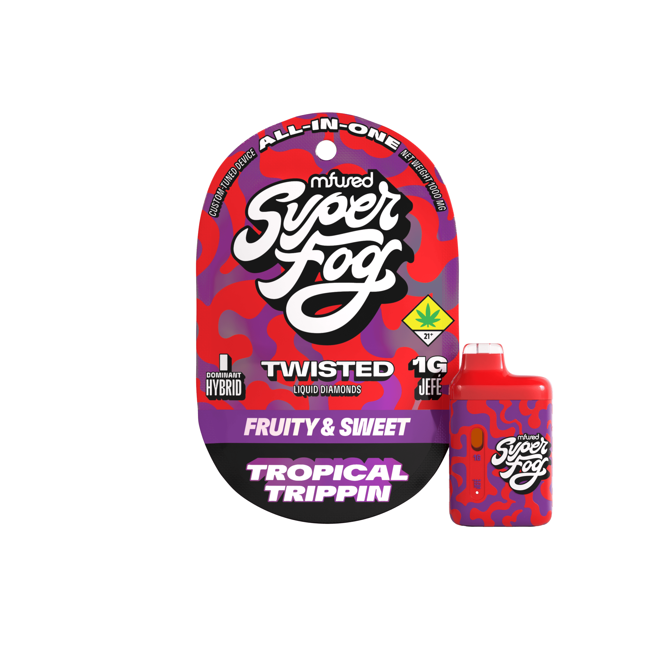 Mfused Twisted Disposable Gloves MFUSED Super Fog Disposable Vape Twisted  Fruity & Sweet Wild Watermelon (Flavored Liquid Diamonds) Mf Mfused  Disposable Vape