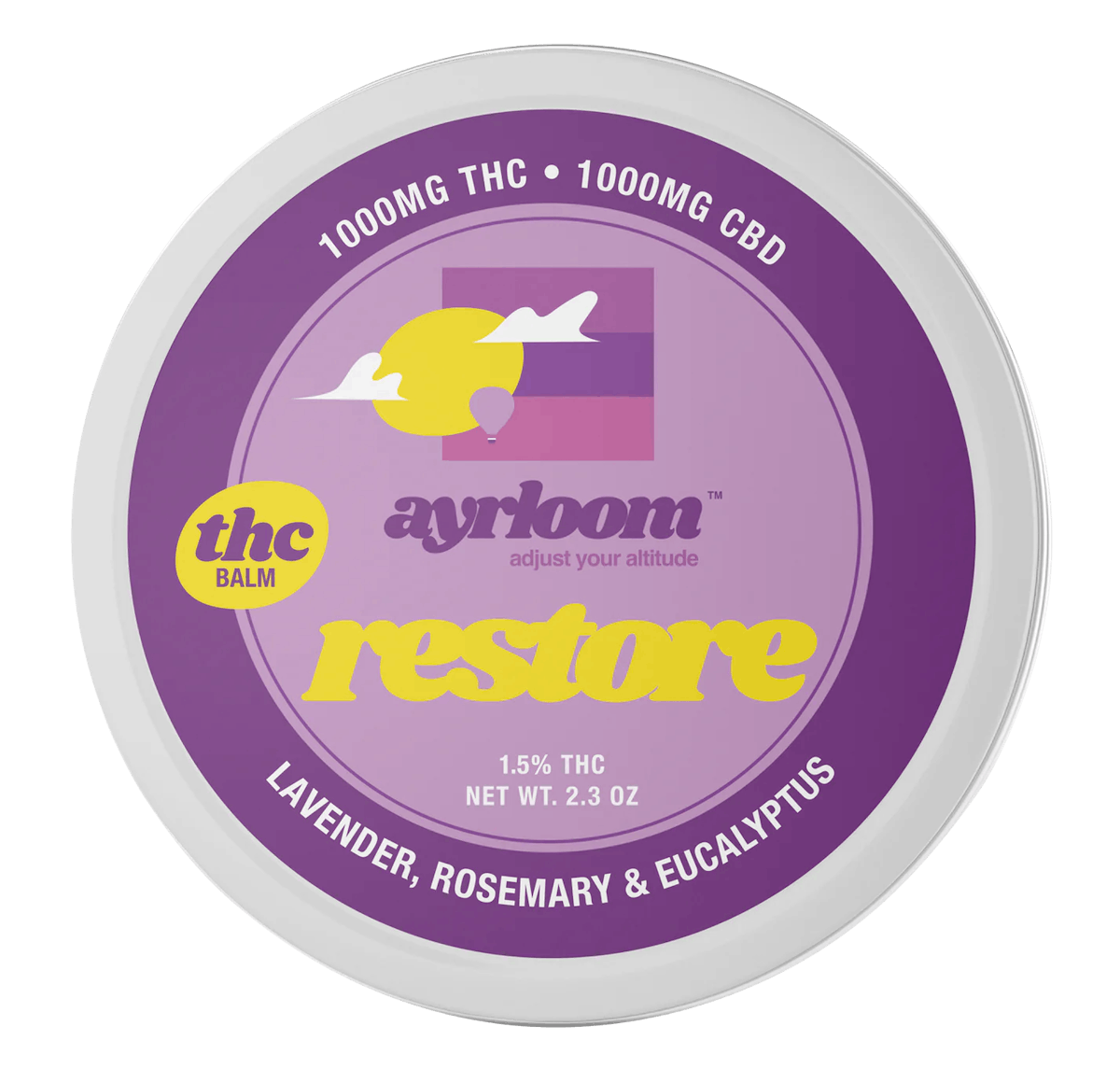 Ayrloom | Topical | 1:1 | Restore Balm Lavender, Rosemary & Eucalyptus 1000mg