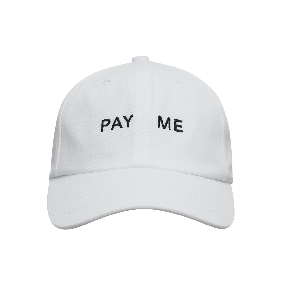 SOFACLUB Hat | White "Pay Me"